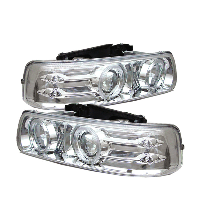 Spyder Chevy Silverado 1500/2500 99-02Projector Headlights LED Halo LED Chrome PRO-YD-CS99-HL-C SPYDER