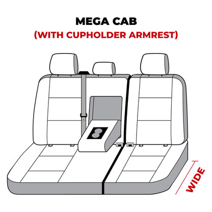 Covercraft 10-21 Dodge Ram Polycotton SeatSaver Custom Second Row Seat Covers - Grey