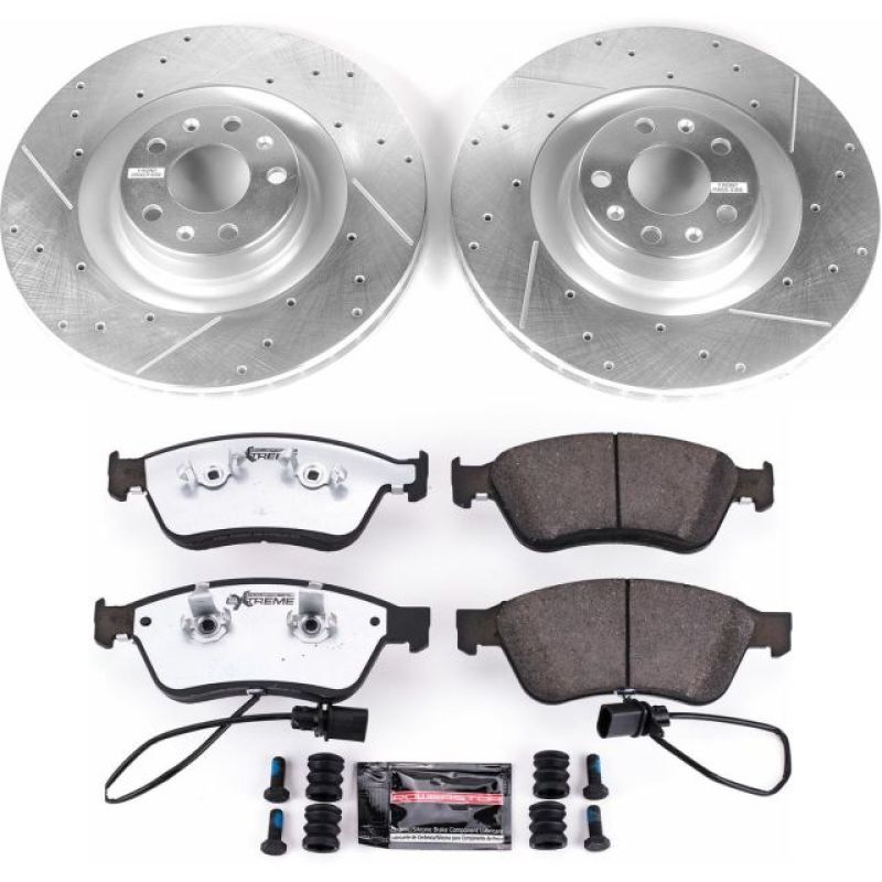 Power Stop 09-11 Audi A6 Quattro Front Z26 Street Warrior Brake Kit PowerStop