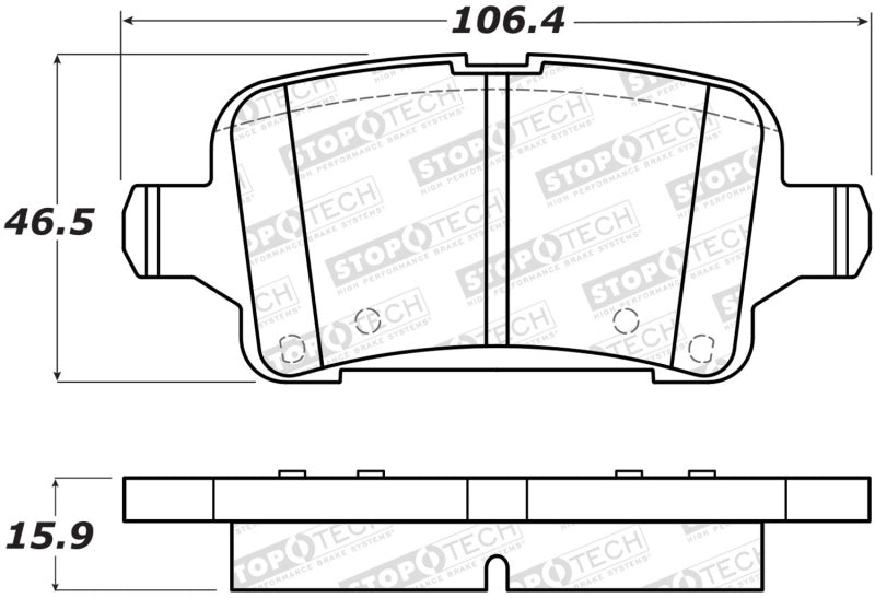 StopTech Premium Ceramic Front Brake Pads - 308.18570