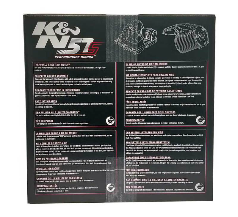 K&N Performance Intake Kit  for Ford C-Max/Focus II / Volvo C30/S40/V40/V50/V70 / Mazda 3/5 K&N Engineering