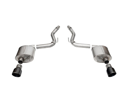 Corsa 2024 Ford Mustang GT Touring Axle-Back Dual Rear Exit with 4.5in Pro Series Black PVD Tips CORSA Performance