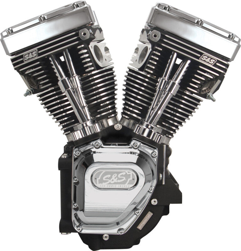 S&S Cycle 99-06 BT T124 Long Block Engine w/ 585 Cam - Silver - 310-0327A