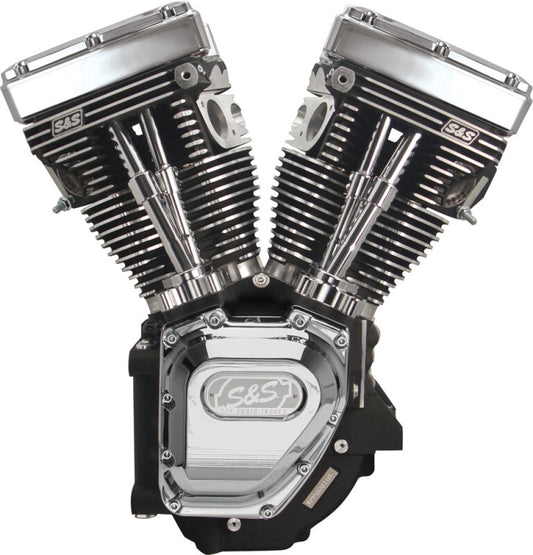 S&S Cycle 99-06 BT T124 Long Block Engine w/ 585 Cam - Silver - 310-0327A