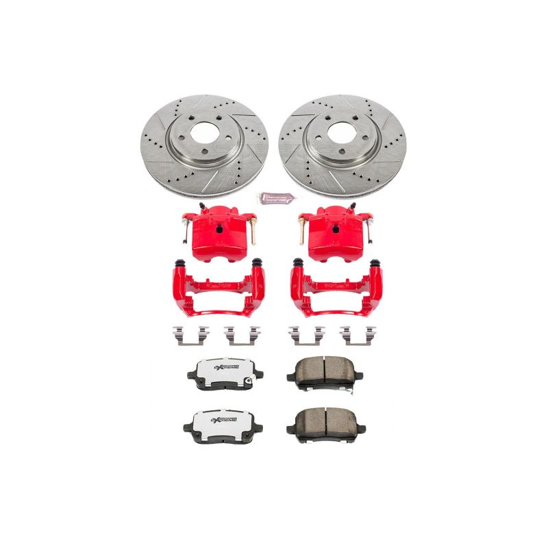 Power Stop 04-08 Chevrolet Malibu Front Z26 Street Warrior Brake Kit w/Calipers PowerStop