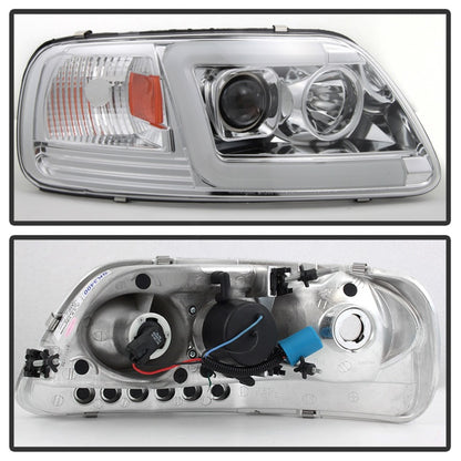 Spyder 97-03 Ford F-150 (After 6/1997) V2 Proj Headlights DRL LED - Chrm (PRO-YD-FF15097V2-LB-C) SPYDER