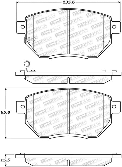 StopTech Premium Ceramic Brake Pads - 308.09691 Stoptech