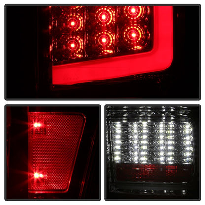 xTune 16-18 Toyota Tacoma Light Bar LED Tail Lights - Chrome (ALT-JH-TTA16-LBLED-C) SPYDER