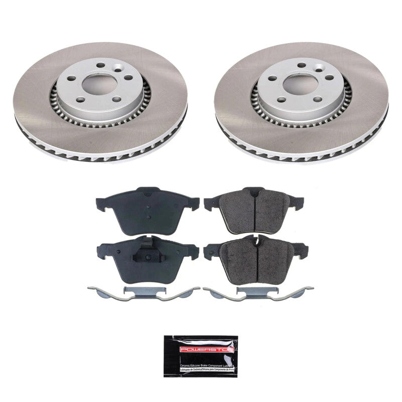 Power Stop 07-14 Volvo S80 Front Semi-Coated Rotor Kit PowerStop