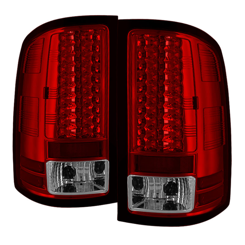 Spyder GMC Sierra 07-13 (Not 3500 Dually 4 Rear Wheels)LED Tail Lights Red Clear ALT-YD-GS07-LED-RC SPYDER
