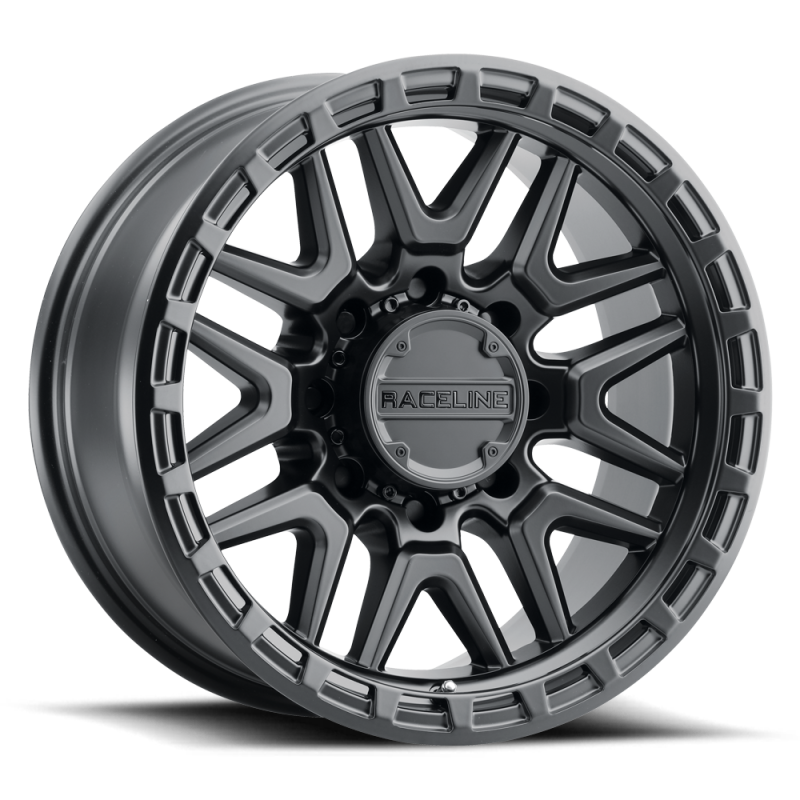 Raceline 953B Krank 18x9in / 8x170 BP / -12mm Offset / 125.2mm Bore - Satin Black Wheel