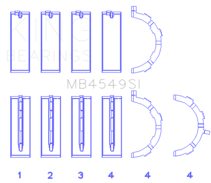 King Engine Bearings Ford Ecoboost 3.5L V6 (Size +0.75mm) Main Bearing Set King Engine Bearings