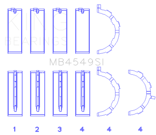 King Engine Bearings Ford Ecoboost 3.5L V6 (Size +0.75mm) Main Bearing Set King Engine Bearings