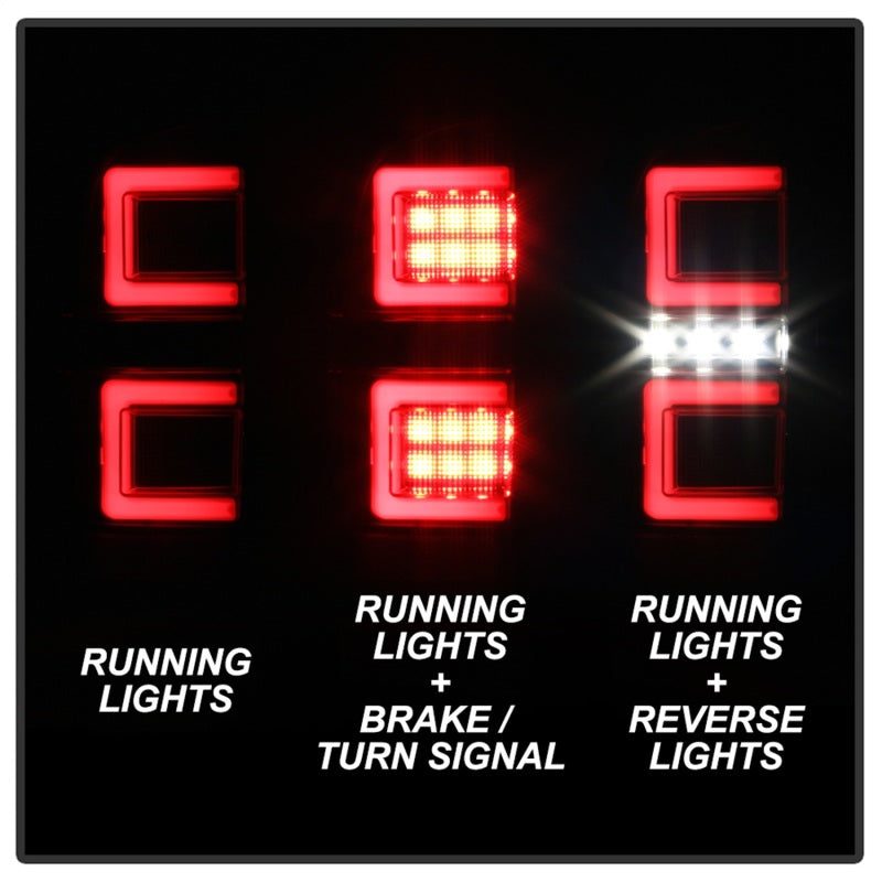 Spyder 16-17 Toyota Tacoma LED Tail Lights - Black (ALT-YD-TT16-LED-BK) SPYDER
