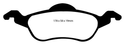 EBC YellowStuff Front Brake Pads - DP41185R EBC