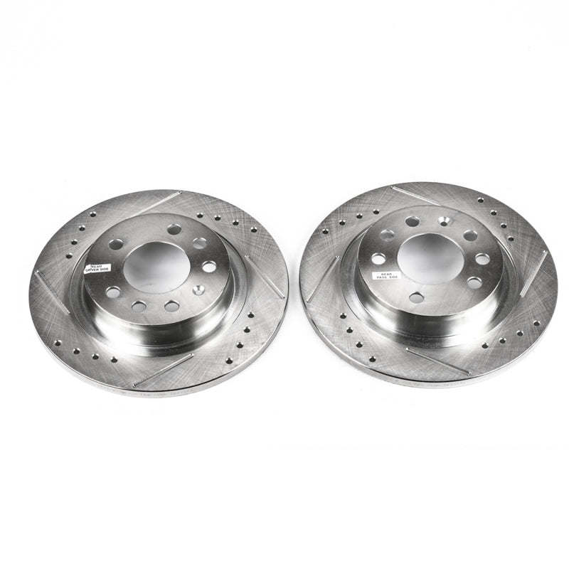 Power Stop 06-09 Pontiac Solstice Rear Evolution Drilled & Slotted Rotors - Pair PowerStop