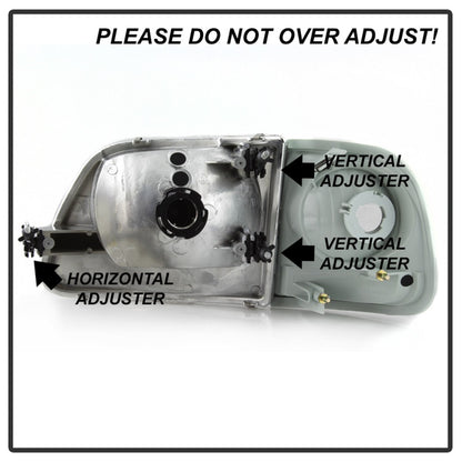 xTune 97-03 Ford F-150 4pc OEM Style Headlights w/Corner - Chrome (HD-JH-FF15097-L-SET-C) SPYDER