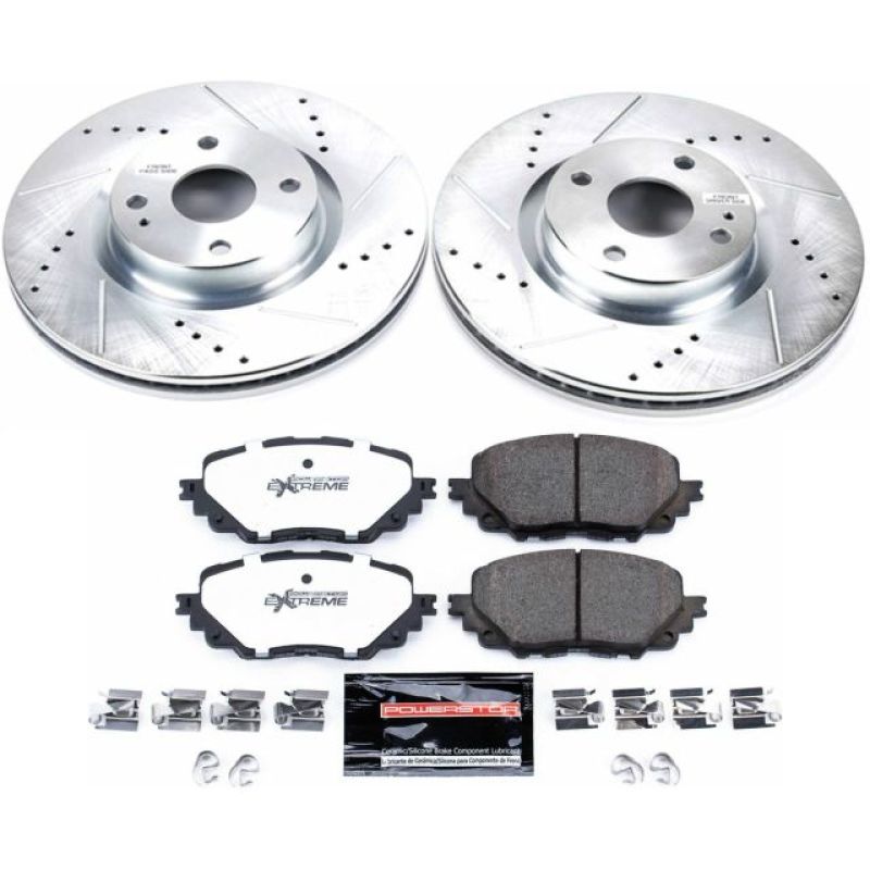 Power Stop 17-19 Fiat 124 Spider Front Z26 Street Warrior Brake Kit PowerStop