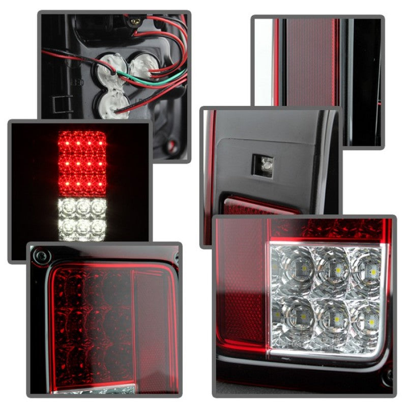 Spyder Jeep Wrangler 07-15 LED Tail Lights Red Clear ALT-YD-JWA07-LED-RC SPYDER