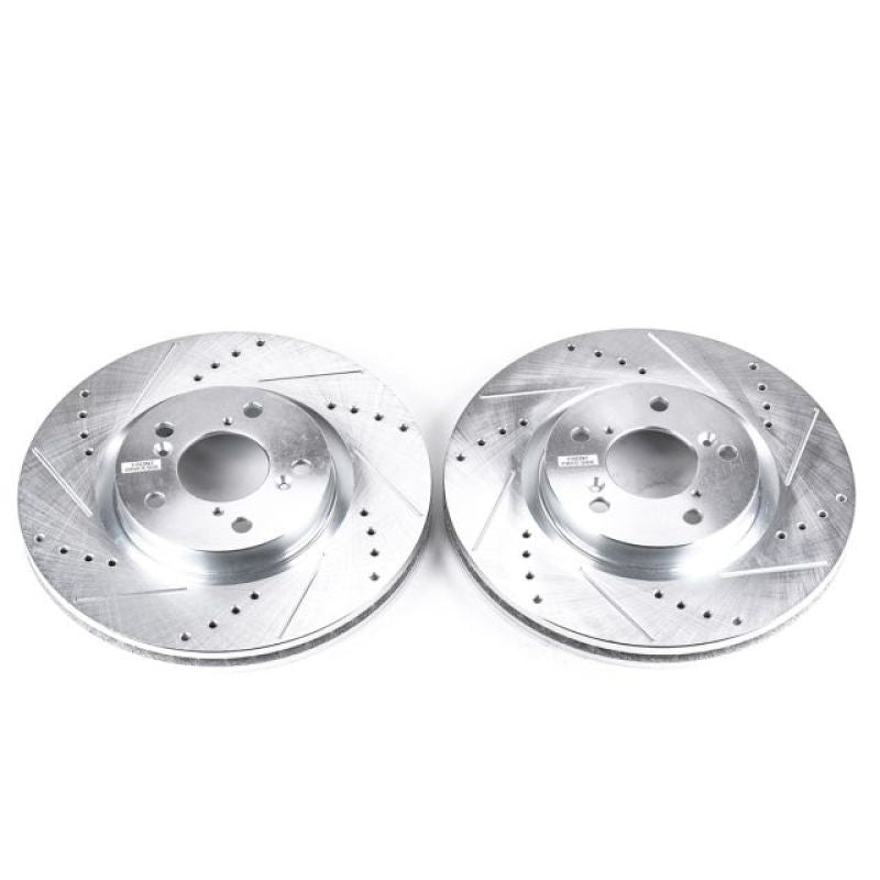 Power Stop 09-14 Acura TL Front Evolution Drilled & Slotted Rotors - Pair PowerStop