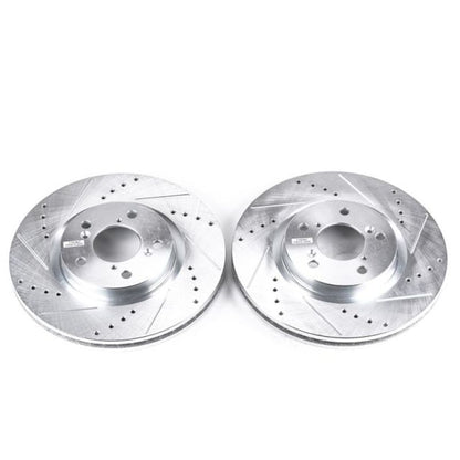 Power Stop 09-14 Acura TL Front Evolution Drilled & Slotted Rotors - Pair PowerStop