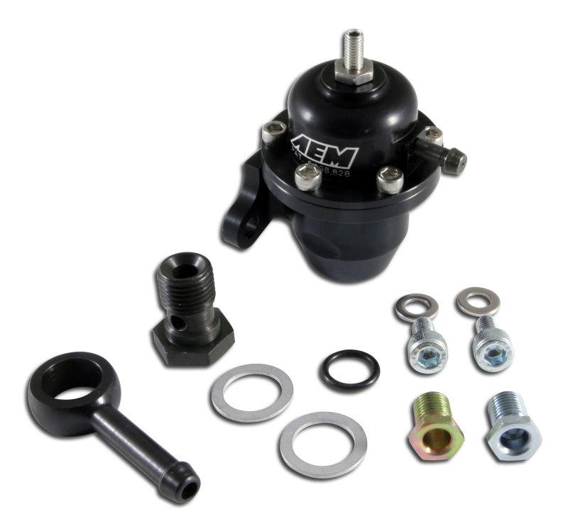 AEM 96-97 Acura CL / 94-97 Accord / 96-00 Civic Ex Black Adjustable Fuel Pressure Regulator AEM