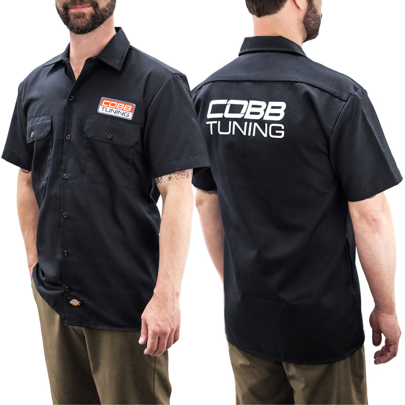 COBB Dickies Work Shirt w/Embroidered Patch - Large CO-DICKIES-PATCH-RED-L