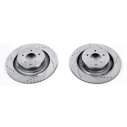 Power Stop 08-13 Infiniti G37 Rear Evolution Drilled & Slotted Rotors - Pair PowerStop