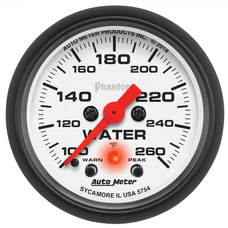 Autometer Chrono 2-1/16in 100-260 Degree Temperature Stepper Motor - Phantom 5754