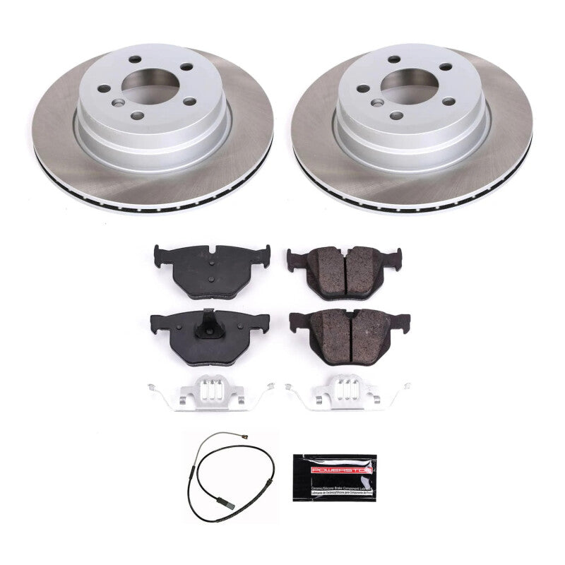 Power Stop 11-19 BMW X6 Rear Semi-Coated Rotor Kit PowerStop