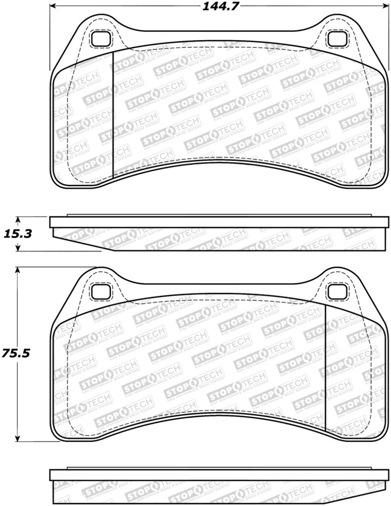 StopTech Premium Ceramic Brake Pads - 308.09380