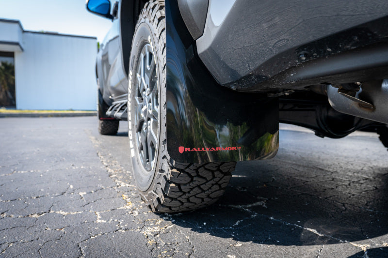 Rally Armor 2025+ Toyota 4Runner Black UR Mud Flap w/ White Logo