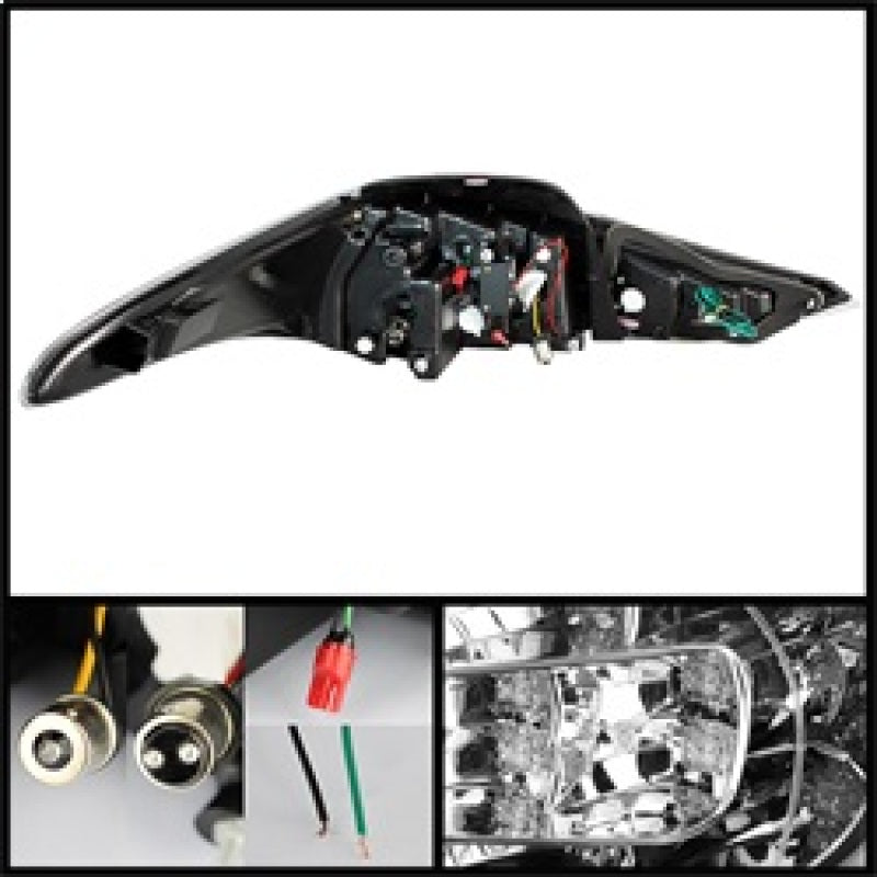 Spyder Hyundai Elantra 11-13 Light Bar LED Tail Lights Black ALT-YD-HYELAN11-LED-BK SPYDER