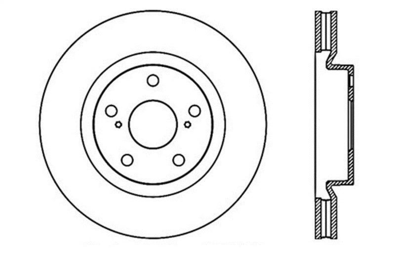 StopTech 07-13 Lexus ES 250/ES 300/ ES330/ES350 SportStop Drilled Left CRYO Front Rotor Stoptech