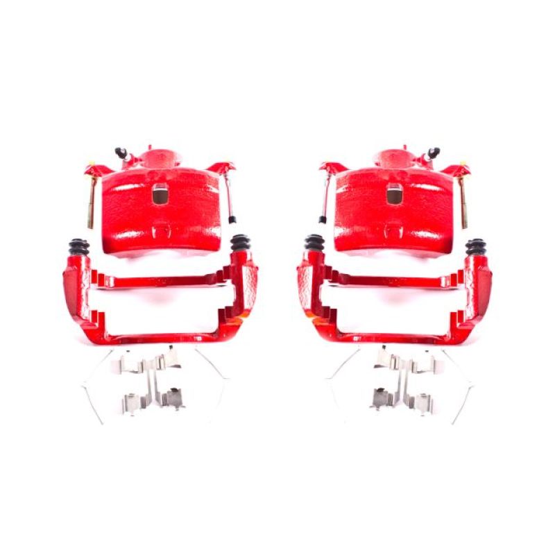 Power Stop 02-04 Honda CR-V Front Red Calipers w/Brackets - Pair PowerStop