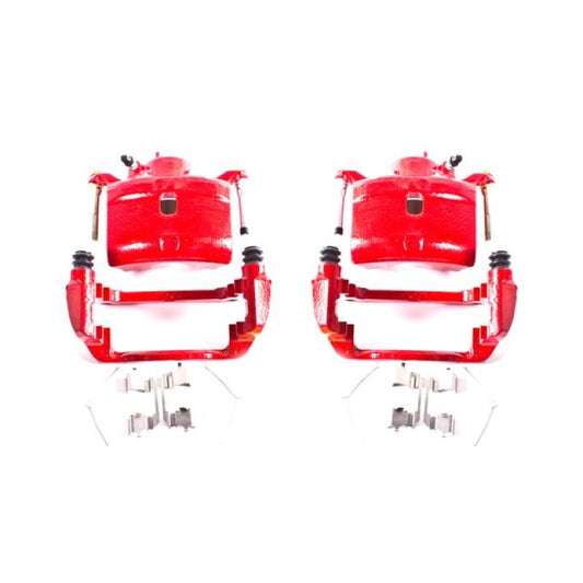 Power Stop 02-04 Honda CR-V Front Red Calipers w/Brackets - Pair PowerStop