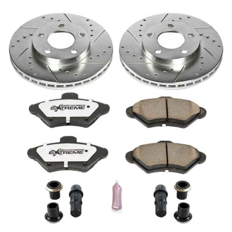 Power Stop 94-98 Ford Mustang Front Z26 Street Warrior Brake Kit PowerStop
