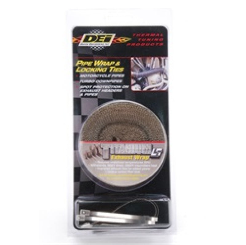 DEI Exhaust Wrap Kit - Pipe Wrap and Locking Tie - Titanium DEI