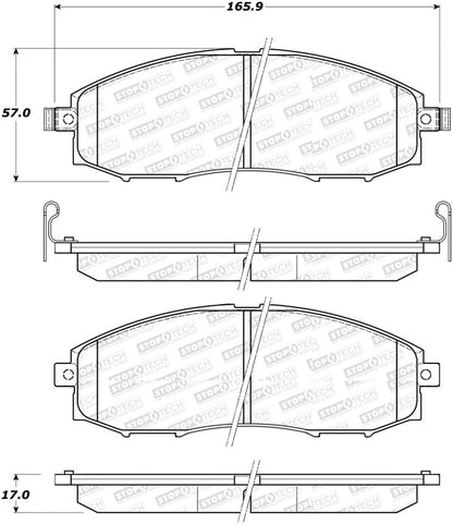 StopTech Street Disc Brake Pads - 305.08300 Stoptech