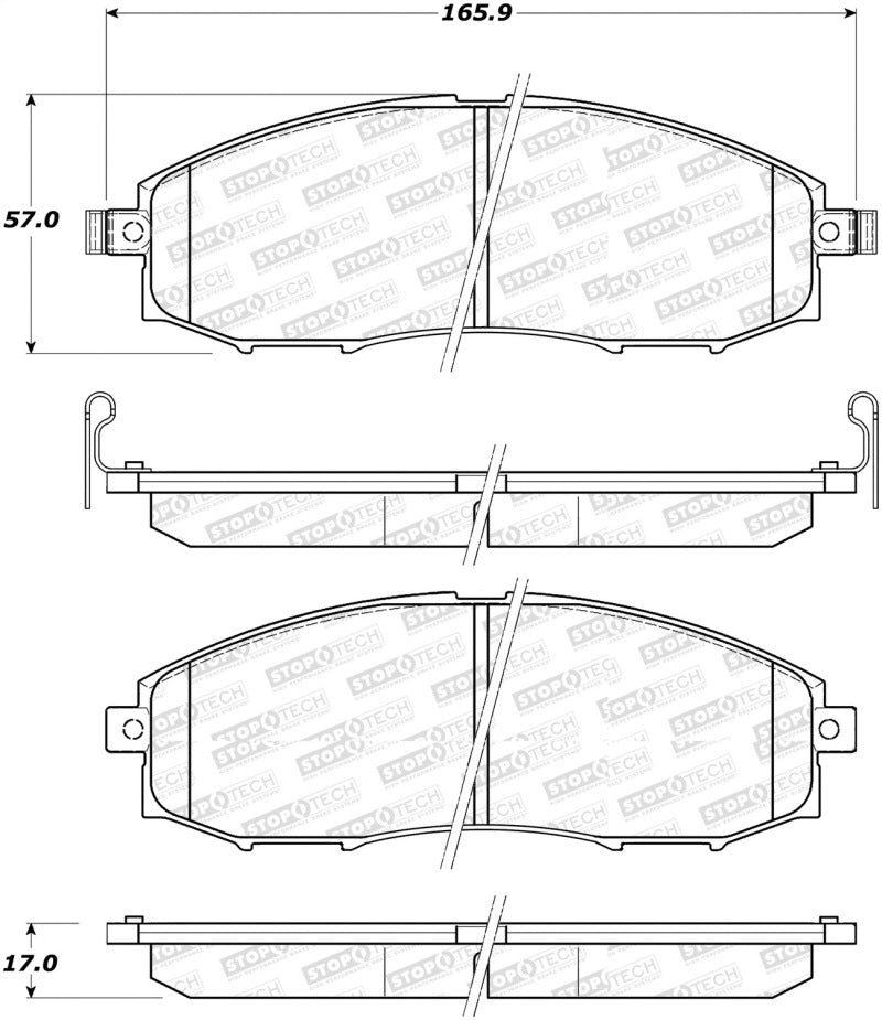 StopTech Street Disc Brake Pads - 305.08300