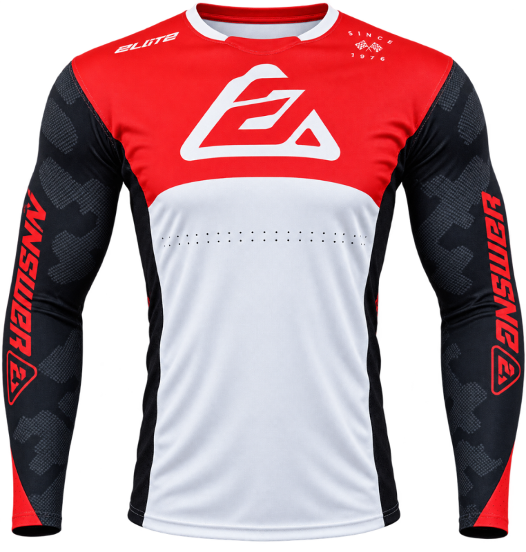 Answer  Elite Camo Jersey Red/White/Black - XL