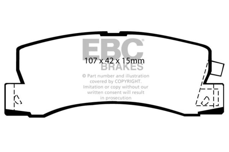 EBC RedStuff Rear Brake Pads - DP3628C EBC
