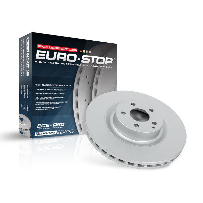 Power Stop 06-09 Audi A4 Front Evolution High Carbon Geomet Coated Rotor PowerStop