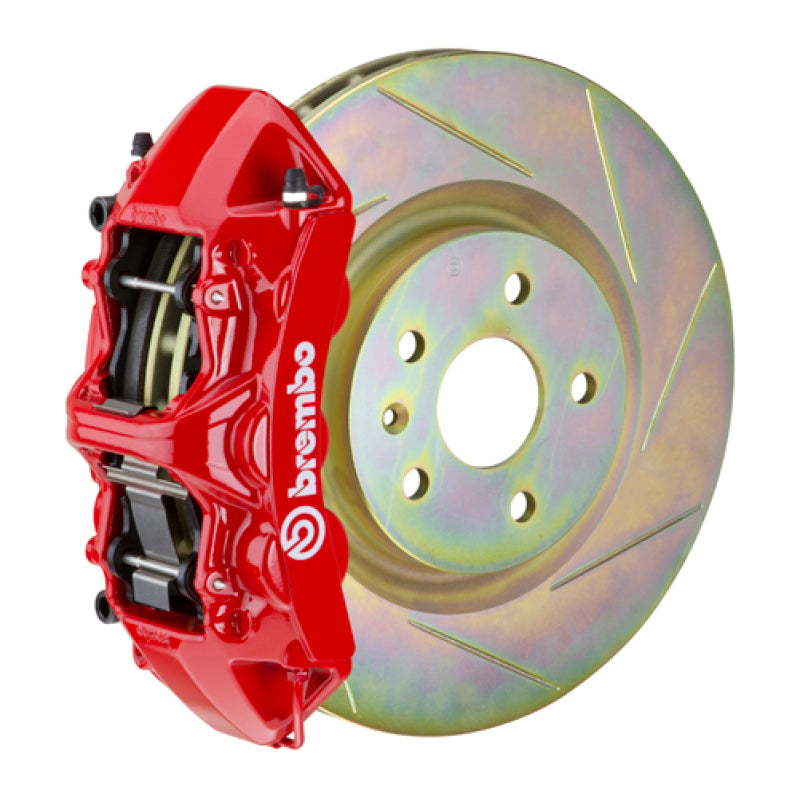 Brembo 10-15 Camaro V6 Front GT BBK 6 Piston Cast 355x32 1pc Rotor Slotted Type-1-Red Brembo