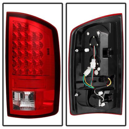 Spyder Dodge Ram 02-06 1500/Ram 2500/3500 03-06 LED Tail Light Red Clear ALT-YD-DRAM02-LED-RC SPYDER