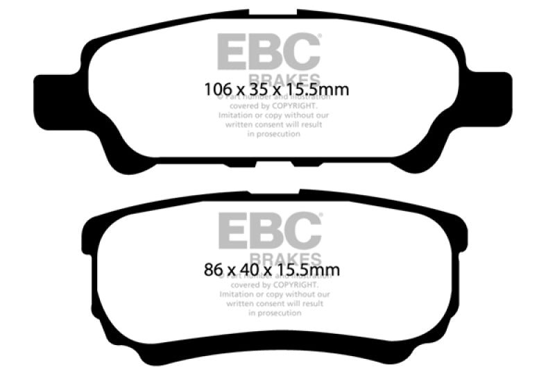 EBC YellowStuff Rear Brake Pads - DP41563R