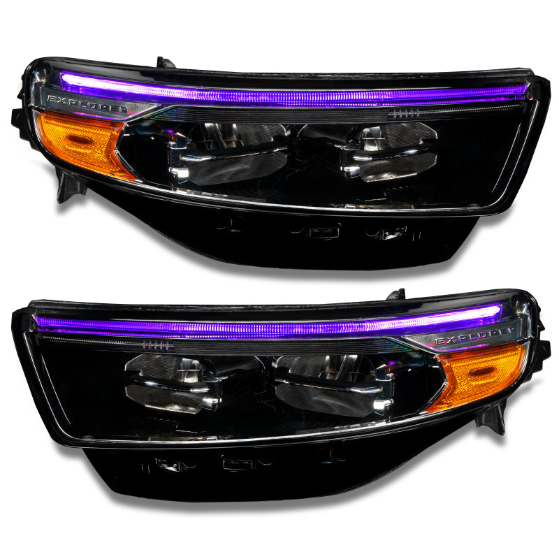 Oracle 20-22 Ford Explorer Dynamic RGB Headlight DRL Upgrade Kit - ColorSHIFT - Dynamic