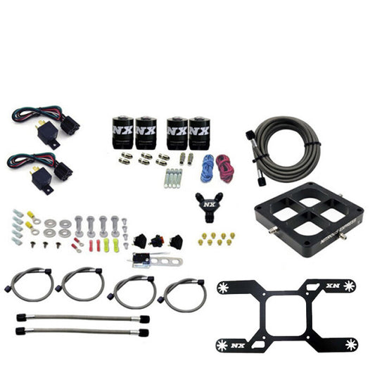 Nitrous Express Dry, Quad Stage Billet Crossbar Plate System 100-2000 HP (4500 Flange)-No - 66447-00