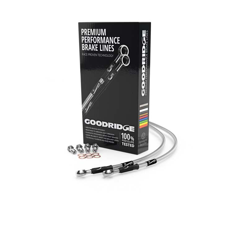 Goodridge 96-04 Kawasaki VN1500 Classic Clear Front SS Brake Lines Goodridge