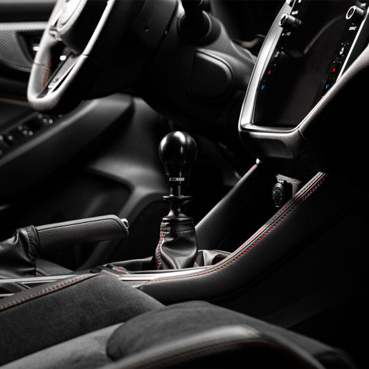 COBB Mazda 6-Speed Tall Weighted COBB Shift Knob - Black (Incl. Both Red + Blk Collars) 271370-BK